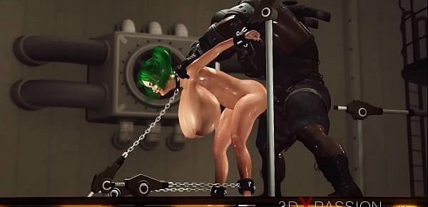  Sci-fi soldier fucks hard a hot woman with huge boobs in the lab